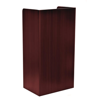 AdirOffice Wood Mobile Presentation Lectern Speaker Stand with Shelves, 22.44 x 16.53 x 45.98, Mahogany (ALHI66107MA)