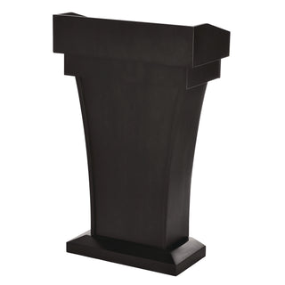 AdirOffice Wood Stand-Up Podium Lectern Speaker Stand with Drawer and Storage Area, 27.55 x 14 x 43.3, Black (ALHI661012BLK)