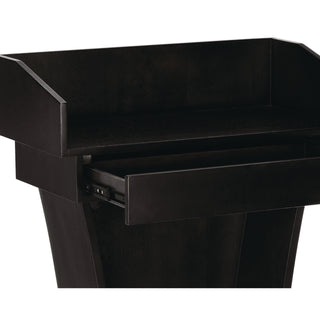 AdirOffice Wood Stand-Up Podium Lectern Speaker Stand with Drawer and Storage Area, 27.55 x 14 x 43.3, Black (ALHI661012BLK)