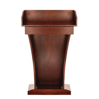 AdirOffice Wood Stand-Up Podium Lectern Speaker Stand with Drawer and Storage Area, 27.55 x 14 x 43.3, Cherry (ALHI661012CH)