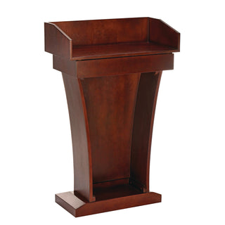 AdirOffice Wood Stand-Up Podium Lectern Speaker Stand with Drawer and Storage Area, 27.55 x 14 x 43.3, Cherry (ALHI661012CH)