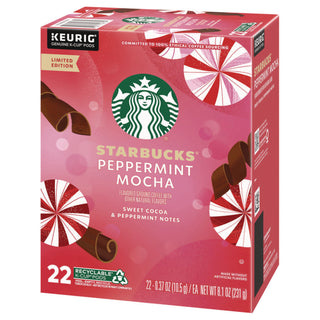 Starbucks® Peppermint Mocha K-Cup, 22/Box (SBK12437832)