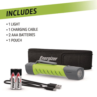 Energizer® Pro Series Hybrid Handheld, Rechargeable Lithium Ion/2 AA Batteries (Included), Gray/Green (EVEENYPHH21)