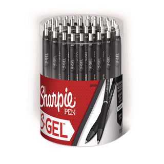 Sharpie® S-Gel™ S-Gel High-Performance Gel Pen, Retractable, Medium 0.7 mm, Black Ink, Black Barrel, 36/Pack (SAN2096180)
