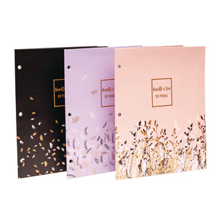 PUKKA PAD® Two-Pocket Portfolio Folder, 1" Capacity, 9.6 x 11.9, Assorted Floral, 6/Pack (PUK9108ROC)