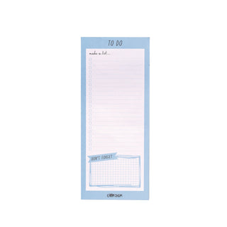 PUKKA PAD® Magnetic To Do List, Unruled, 60 Blue/White 3.5 x 8.5 Sheets, 6/Pack (PUK9176CD)
