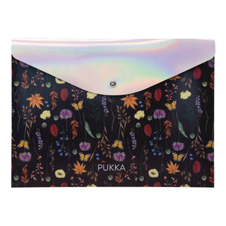 PUKKA PAD® Stud Wallet, 2" Expansion, Assorted Blum, 3/Pack (PUK9511ASTBLM)
