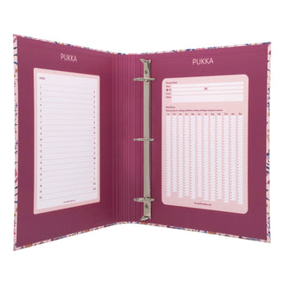 PUKKA PAD® Rollbound Binder, 3 Rings, 1" Capacity, 11 x 8.5, Cream/Yellow/Blue/Red (PUK9609BLM)