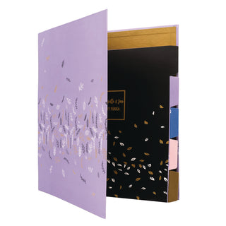 PUKKA PAD® Rollbound Binder, 3 Rings, 1" Capacity, 11 x 8.5, Lilac/Black/Gold/White (PUK9643ROC)