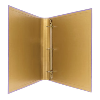 PUKKA PAD® Rollbound Binder, 3 Rings, 1" Capacity, 11 x 8.5, Lilac/Black/Gold/White (PUK9643ROC)
