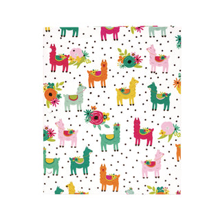 PUKKA PAD® Two-Pocket Portfolio Folder, 1" Capacity, 9.6 x 11.9, Brush Strokes/Llamas/Stripes, 6/Pack (PUK9097CD)