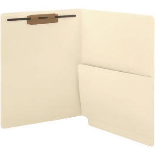 Medical Arts Press® Confidential End-Tab Folders with Single Pocket, 1 Fastener, Letter Size, Manila Exterior, 50/Box (MAQ31525Q)