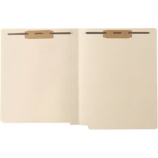 Medical Arts Press® End Tab Fastener File Folder with Mylar Spine, 0.75" Expansion, 2 Fasteners, Letter Size, Manila Exterior, 50/Box (MAQ52371)