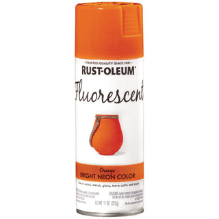 Rust-Oleum® Specialty Fluorescent Spray Paint, Flat Fluorescent Orange, 11 oz Aerosol Can (RST342568EA)