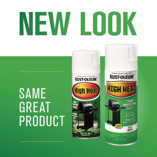 Rust-Oleum® High Heat Enamel Spray Paint, Flat White, 12 oz Aerosol Can, 6/Carton (RST7751830)