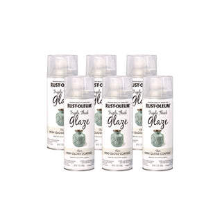 Rust-Oleum® Specialty Triple Thick Glaze Spray Paint, High Gloss Clear, 12 oz Aerosol Can, 6/Carton (RST301416)