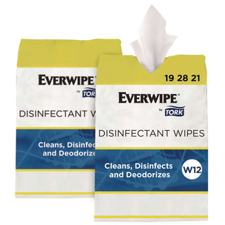 Tork® Disinfectant Wipe Jumbo Rolls, 1-Ply, 8 x 6, Lemon, White, 800 Sheets, 2/Carton (TRK192821)