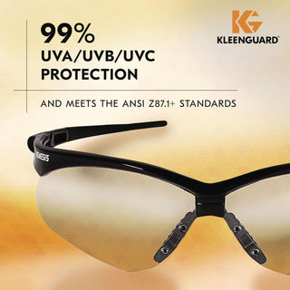 KleenGuard™ Nemesis Safety Glasses, Black Frame, Indoor/Outdoor Lens (ANS25685)
