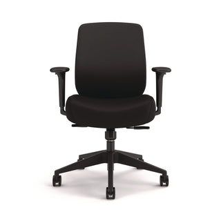 HON® Altern Upholstered Back Task Chair, 16.5 to 19.56 Seat Height, Black Seat, Black Back, Black Base (HONALTT1UUBLK)