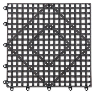 San Jamar® Versa-Mat Bar-Shelf Liner, Plastic, 12w x 12d x 0.25h, Black, 24/Carton (SANVM5280BK)