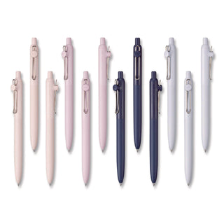 uniball® Zento Gel Pen, Retractable, Medium 0.7 mm, Black Ink, Coastal/Fog/Ivory/Lavender Barrel Colors, Dozen (UBC70663)