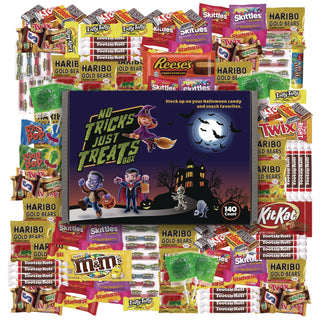 Snack Box Pros No Tricks Just Treats Halloween Box, Assorted Varieties, 140 Count (GRR70000084)