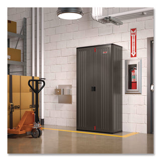 Suncast Commercial® Mega Tall Storage Cabinet, 40 x 20.25 x 80.25, Gray (SUABMCCPD8004)