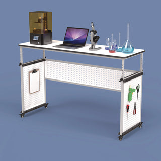 Luxor Modular Teacher's Desk, 60.25 x 21 x 32 to 38, White (LXODTTB002)