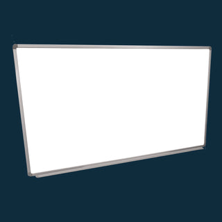 Luxor Wall-Mounted Magnetic Whiteboard, 72" x 40", White Surface, Silver Aluminum Frame (LXOWB7240W)