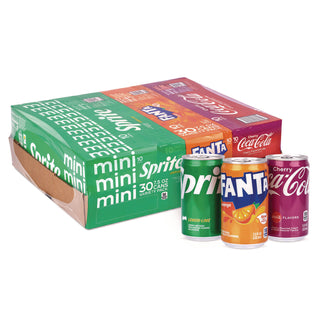 Coca-Cola® Mini Cans Variety Pack, Assorted Flavors, 7.5 oz Can, 30/Carton (GRR22002379)