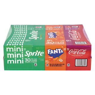 Coca-Cola® Mini Cans Variety Pack, Assorted Flavors, 7.5 oz Can, 30/Carton (GRR22002379)