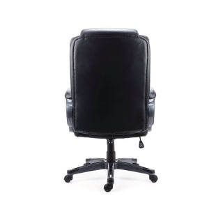 Alera® Kirkdale Bonded Leather Manager Chair, Supports Up to 275 lb, 16.18 to 22.76 Seat Height, Black Seat/Back, Black Base (ALEKD4519)