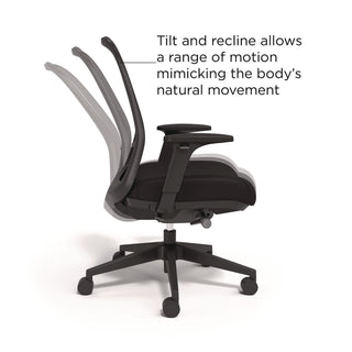 Alera® Kempton Ergonomic Fabric Mesh Swivel Task Chair, Supports Up to 275 lb, 18.31 to 22.17 Seat Height, Black Seat/Back/Base (ALEKP42BME17)