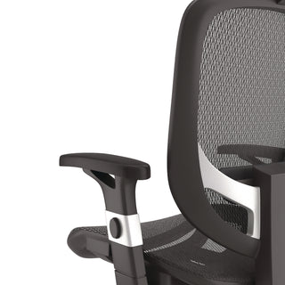 Alera® Minerva Ergonomic Mesh Swivel Task Chair, Supports Up to 275 lb, 17.24 to 20.98 Seat Height, Black Seat/Back, Black Base (ALEMV41BME18)