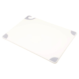 San Jamar® Saf-T-Grip Cutting Board, Plastic, 24 x 18 x 0.5, White (SJMCBG182412WH)