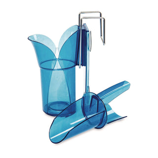 San Jamar® Saf-T-Scoop and Guardian System for Ice Machines, 12 oz to 16 oz Ice Scoop, Transparent Blue, 50/Carton (SJMSI7000)
