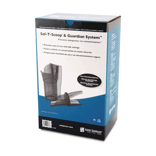 San Jamar® Saf-T-Scoop and Guardian System for Ice Machines, 12 oz to 16 oz Ice Scoop, Transparent Blue, 50/Carton (SJMSI7000)