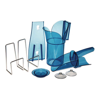 San Jamar® Saf-T-Scoop and Guardian System for Ice Machines, 12 oz to 16 oz Ice Scoop, Transparent Blue, 50/Carton (SJMSI7000)