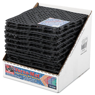 San Jamar® Versa-Mat Bar-Shelf Liner, Plastic, 12w x 12d x 0.25h, Black, 24/Carton (SANVM5280BK)