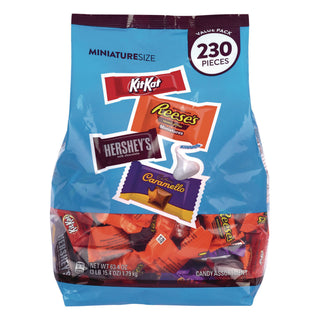 Hershey®'s Assorted Minis Value Pack, Assorted Chocolates, 63.4 oz Bag, 230 Pieces (GRR22002450)