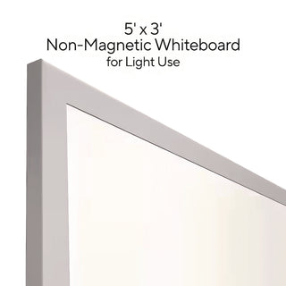 TRU RED™ Melamine Dry Erase Board, 60" x 36", White Surface, Gray/Natural Aluminum Frame (TUDTR59353)