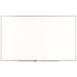 TRU RED™ Melamine Dry Erase Board, 60" x 36", White Surface, Gray/Natural Aluminum Frame (TUDTR59353)