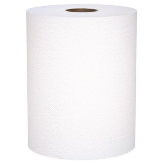 Scott® Universal 100% Recycled Fiber Hard Roll Paper Towels, 1-Ply, 8" x 800 ft, White, 6 Rolls/Carton (KCC56158)