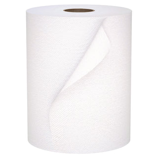 Scott® Universal 100% Recycled Fiber Hard Roll Paper Towels, 1-Ply, 8" x 800 ft, White, 6 Rolls/Carton (KCC56158)