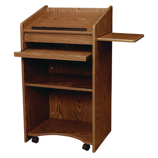 Oklahoma Sound® Aristocrat Non-Sound Lectern, 25 x 20 x 46, Oak (NPS600MO)
