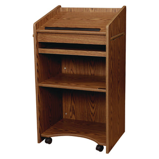 Oklahoma Sound® Aristocrat Non-Sound Lectern, 25 x 20 x 46, Oak (NPS600MO)