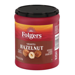 Folgers® Coffee, Toasty Hazelnut, 9.6 oz Can (FOLSMU11037)
