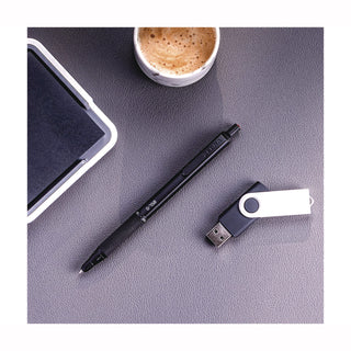 Zebra® G-750 Gel Pen, Retractable, Medium 0.7 mm, Black; Blue Ink, Black Barrel, 2/Pack (ZEB49802)