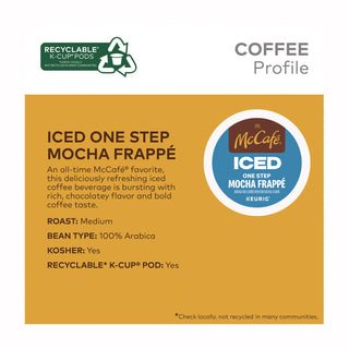 McCafe® Mocha Frappe Iced Coffee Keurig K-Cup Pods, 20/Box (GMT5000372394)
