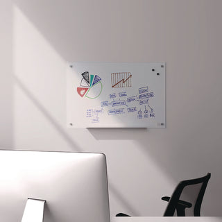 TRU RED™ Magnetic Tempered Glass Dry Erase Board, 36" x 24", White Surface (TUDTR61195)